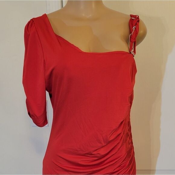 BRAND NEW BLACK KOI ONE SHOULDER DESIGN WOMEN'S DRESS - Picture 1 of 16